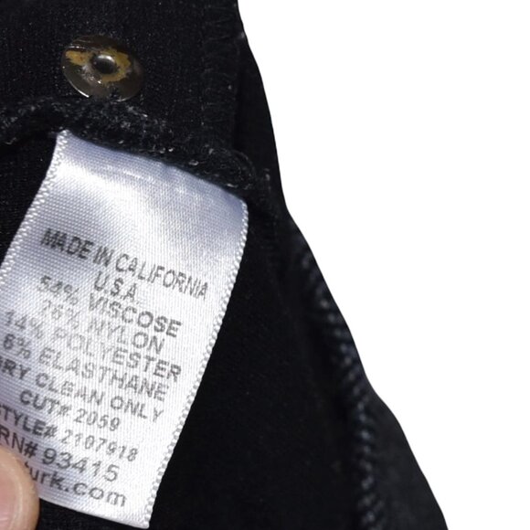 Trina Turk Navy Herringbone Pants Size 6 Tailored Pull On Workwear Chic - Picture 7 of 9